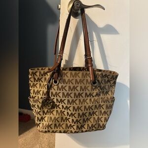 Michael Kors Tan Monogram Tote